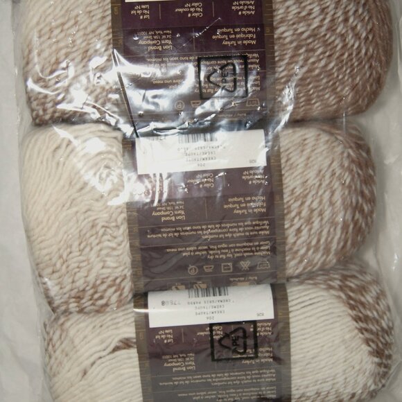Same Dye Lot of 3, LBY Scarfie Yarn, #5 Bulky, Cream Taupe Ombre - Picture 2 of 3